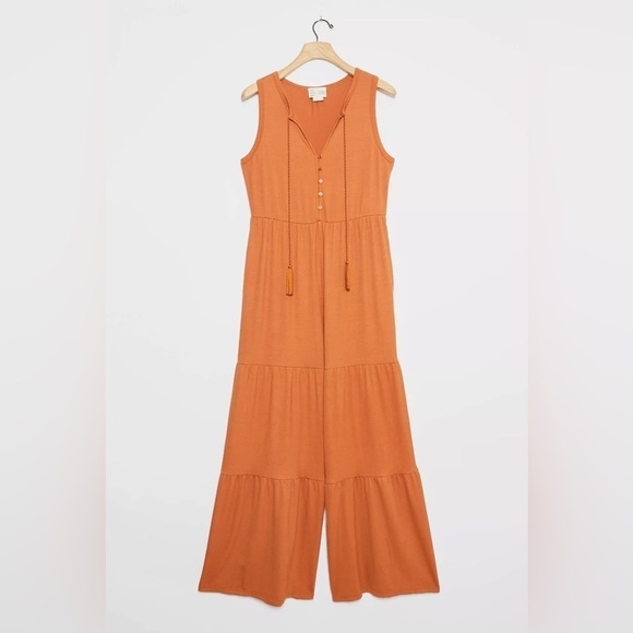 Anthropologie Pants - Anthropologie Saturday Sunday Marina Tiered Wide-Leg Jumpsuit